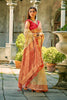 Beige Woven Banarasi Tissue Silk Saree