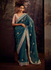Blue Festive Wear Embroidered Fancy Saree