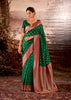 Adorning Green Woven Banarasi Soft Silk Saree