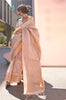 Beige And Gold Woven Banarasi Brocade Silk Saree