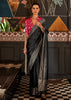 Black Hand Woven Viscose Silk Saree