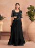 Black Designer Ready To Wear Saree