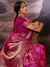 magenta Party Wear Rangkart Silk Saree With Tassels